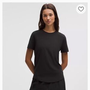 lululemon athletica Black Short Sleeve Tee love crew neck